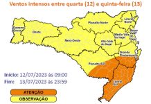 Defesa Civil pede atenção sobre previsão de chuva e vento