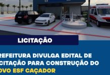 Prefeitura divulga edital de licitação para construção de um novo ESF Caçador