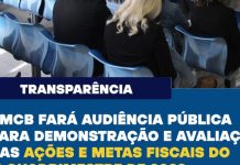 PMCB fará audiência pública para demonstração e avaliação das ações e metas fiscais do 1º quadrimestre de 2023