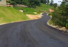 Estrada Geral Três Divisas (Rodovia Florentino Schlickmann) recebe mais um trecho de pavimentação asfáltica