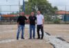 Prefeito Nenem Bardini visita obra de revitalização do Campo Society do Complexo Esportivo Irineu Bornhausen