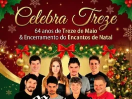 Celebra Treze promete noite especial em comemoração aos 64 anos de emancipação do município