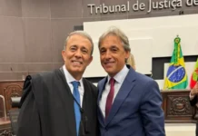 Mauri Nascimento Prestigia a Posse do Desembargador Carlos Roberto da Silva no TRE-SC