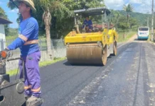 Rodovia Santaninha recebe pavimentação asfáltica em Urussanga