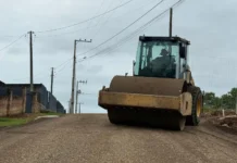 Obras avançam em três frentes e ampliam pavimentação em Cocal do Sul