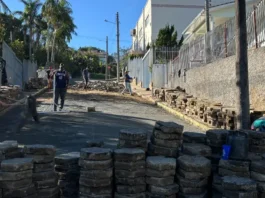 Urussanga avança na recuperação de ruas com lajotas