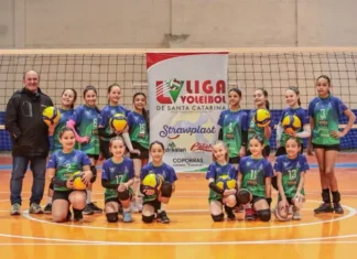 Vôlei feminino Sub-12 de Morro da Fumaça vence primeira etapa da Liga Catarinense